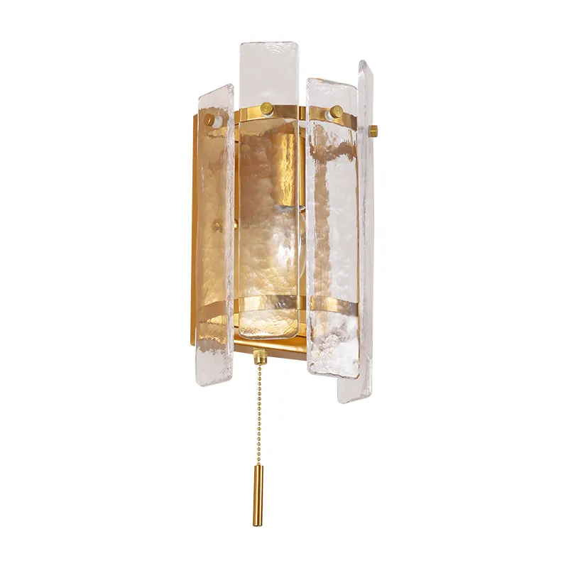 1-Light Glam Striped Art Glass stenska svetilka