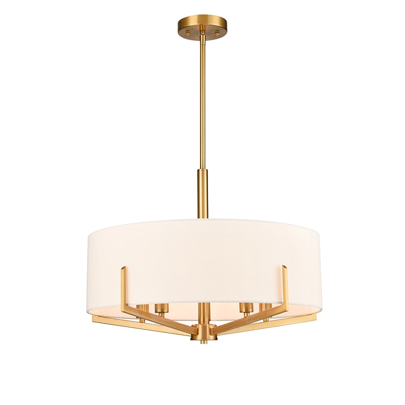 Senčnik iz bele tkanine Modern Chandelier